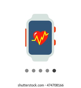 Fitness tracker flat icon