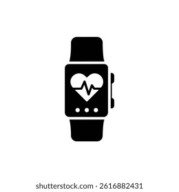 Fitness Tracker with Heart Rate Icon Symbolizing Health Monitoring Devices