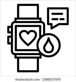 Fitness Tracker Icon Element For Design