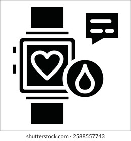 Fitness Tracker Icon Element For Design