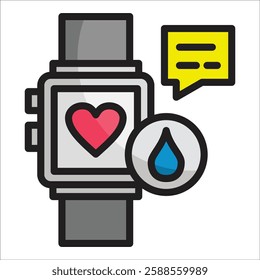 Fitness Tracker Icon Element For Design