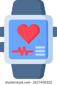 Fitness Tracker Icon Flat Vector Illustration