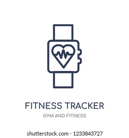 Fitness Tracker icon. Fitness Tracker linear symbol design from Gym and Fitness collection. Simple outline element vector illustration on white background