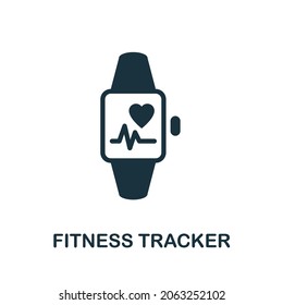 Fitness Tracker icon. Monochrome sign from gym collection. Creative Fitness Tracker icon illustration for web design, infographics and more