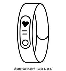 Fitness tracker icon. Outline fitness tracker vector icon for web design isolated on white background