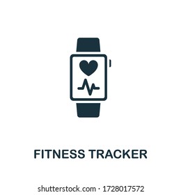 Icono del Rastreador de fitness. Ilustración simple de la colección de dispositivos inalámbricos. Icono de Creative Fitness Tracker para diseño web, plantillas, infografías