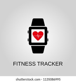 Fitness tracker icon. Fitness tracker symbol. Flat design. Stock - Vector illustration