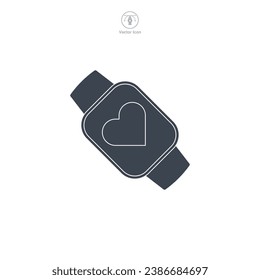 Fitness Tracker icon symbol vector illustration isolated on white background