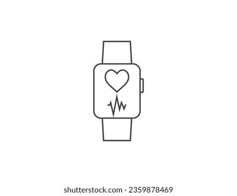 Fitness tracker icon. Vector illustration.