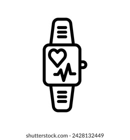 Fitness Tracker icon, tracker, wearable, device, monitor line icon, editable vector icon, pixel perfect, illustrator ai file