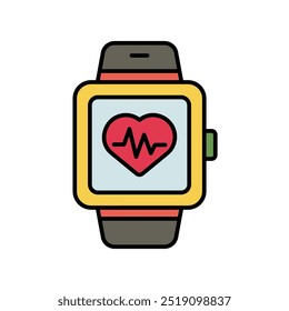 fitness tracker icon with white background vector stock illustration