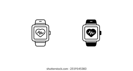 fitness tracker icon with white background vector stock illustration