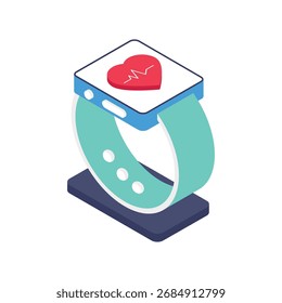 Ilustração de Vetor Isométrico de Controlador de Fitness 