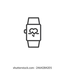 Fitness tracker line icon. linear style sign for mobile concept and web design. Fitness tracker outline vector icon. Symbol, logo illustration. Vector graphics