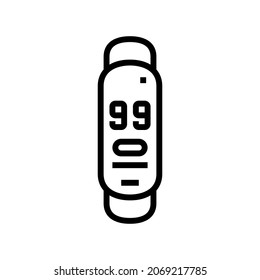 fitness tracker line icon vector. fitness tracker sign. isolated contour symbol black illustration