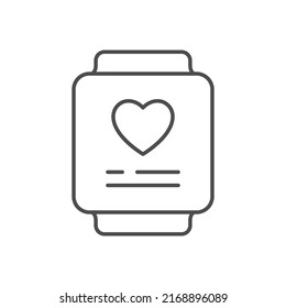 Fitness tracker line outline icon