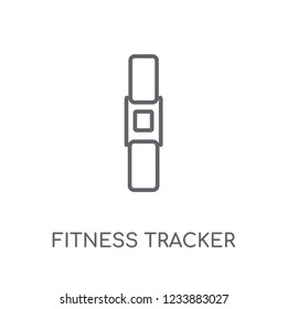 Fitness Tracker linear icon. Modern outline Fitness Tracker logo concept on white background from Gym and Fitness collection. Suitable for use on web apps, mobile apps and print media.
