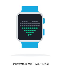 Fitness Tracker showing heart beat rate icon.