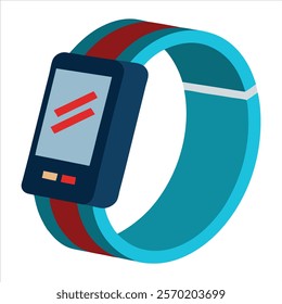 Fitness tracker silhouette vector illustration