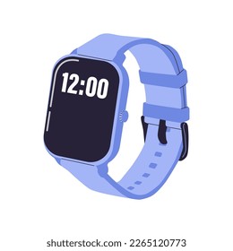Fitness Tracker, Smart Watches with Call or Sms Notification on Display. Modern Devices, Smartwatch Electronic Gadgets For Health Monitoring Isolated on White Background. Cartoon Vector Illustration svg