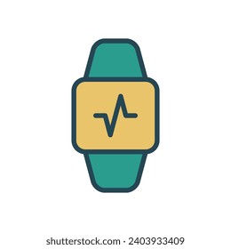 Fitness tracker, Smartwatch icon design template