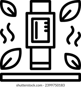 Fitness Tracker Vector Linear Icon Design