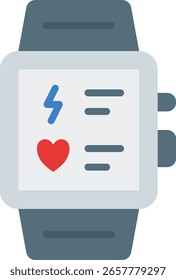 Fitness Tracker Watch Vektor für Smart Workout, Aktivitätsüberwachungsgerät, Herzfrequenz und Schrittzähler Symbol