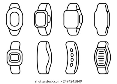 Fitness Trackers Detailed Line Art Illustration Techniques Gallery