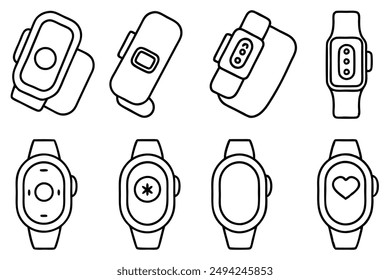 Fitness Trackers Detailed Line Art Illustration Techniques Inspiration