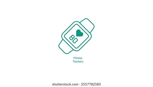 Fitness Trackers Icon - Vector Illustration for Activity Monitoring and Health Gadgets