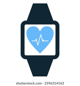 Fitness trackers icon vector symbolizing digital devices for monitoring health, workouts, and activity levels. Perfect for gym, sports, and wellness-related designs.