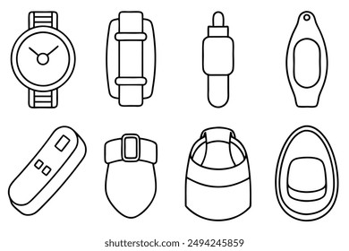 Fitness-Tracker Stylish Line Art Illustration Designs Inspiration