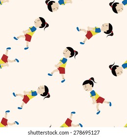 fitness trainer , cartoon seamless pattern background