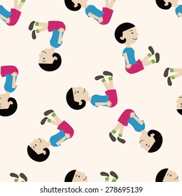 fitness trainer , cartoon seamless pattern background