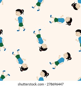 fitness trainer , cartoon seamless pattern background
