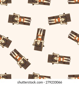fitness trainer , cartoon seamless pattern background