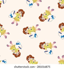 fitness trainer , cartoon seamless pattern background