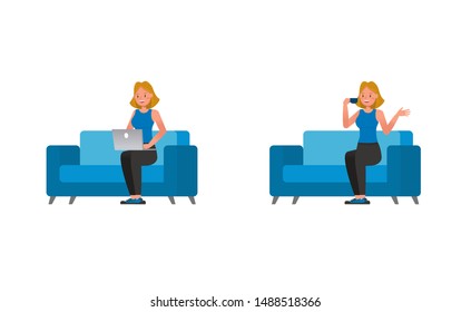Fitness trainer character vector design. Woman dressed in sports clothes.