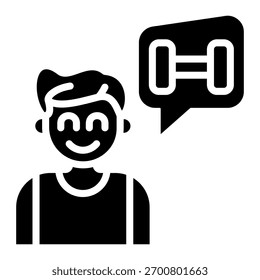 Elemento de icono de entrenador de fitness para diseño