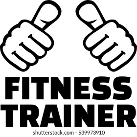 Fitness trainer with thumbs