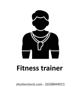 Fitnesstrainer Vector Icon, das leicht geändert oder bearbeitet werden kann

