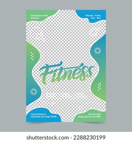 Fitness Training Flyer Template. A clean, modern, and high-quality design of Flyer vector design. Editable and customize template flyer