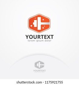 Fitness training logo design, Logo of physical fitness and bodybuilding. Workout logo template