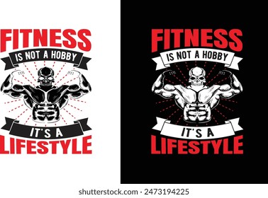 Fitness T-Shirt Design.  Fitness is the best revenge.