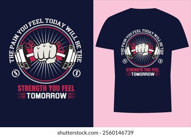 Fitness T-shirt Design, Fitness Fanatic Tee, Gym T-shirt Design

