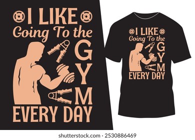 Fitness t-shirt design, gym training elements vector, exercise t-shirt or poster design