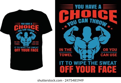 Fitness T-Shirt Design (USA GYM)