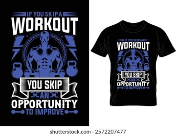 fitness t-shirt design vector custom design graphic vintage modern stylish