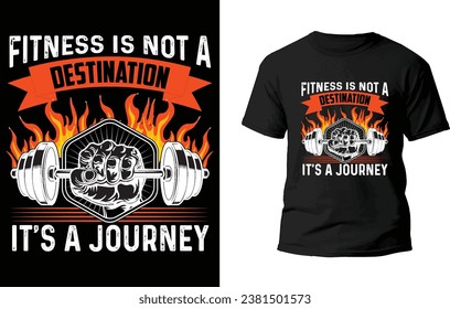 Fitness T-Shirt Design vector file