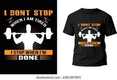 Fitness T-Shirt Design vector file